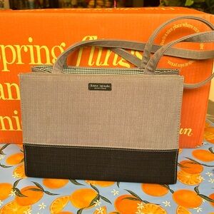 Kate Spade two toned cloth small handbag.